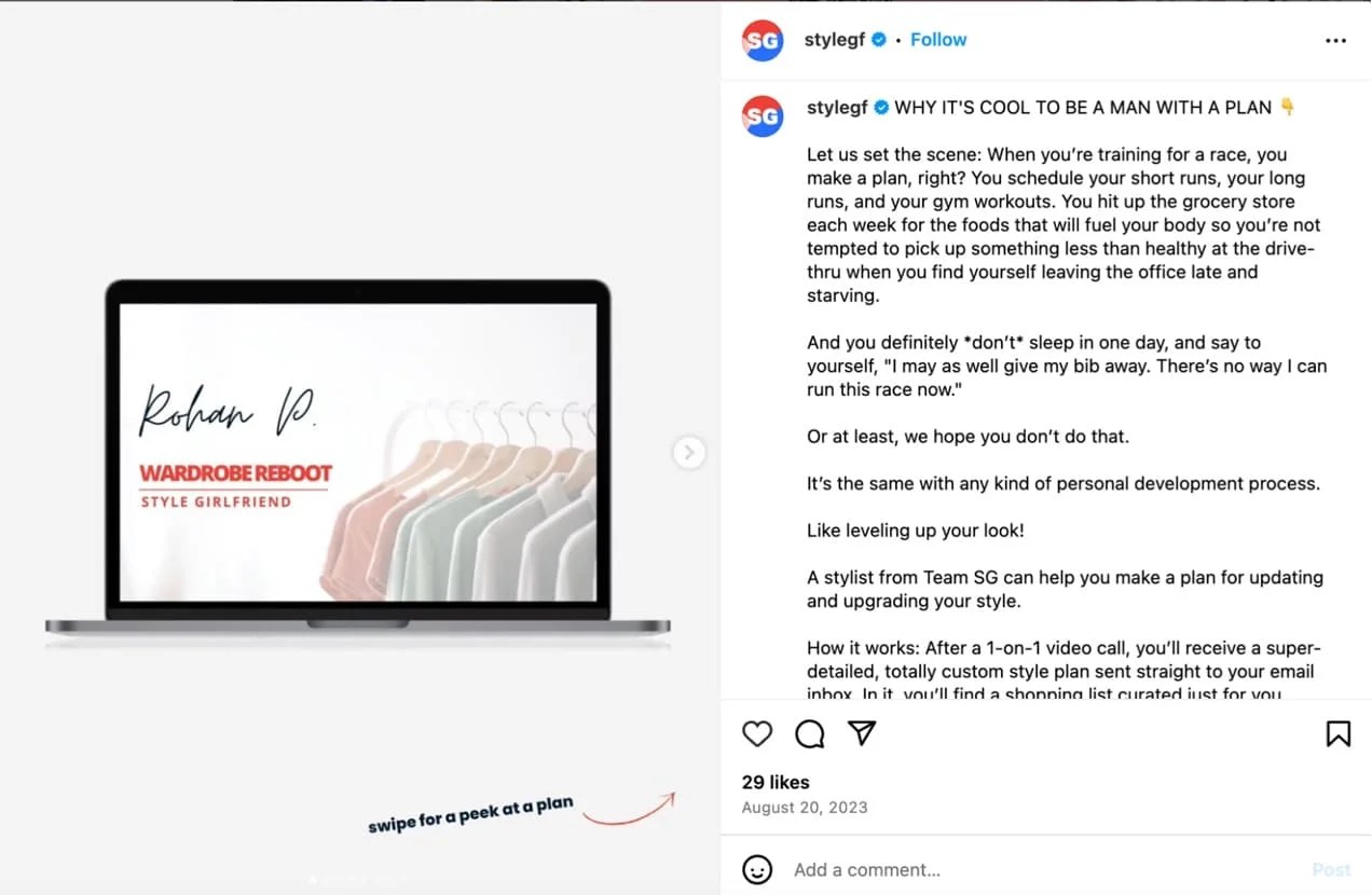 Style Girlfriend Instagram post