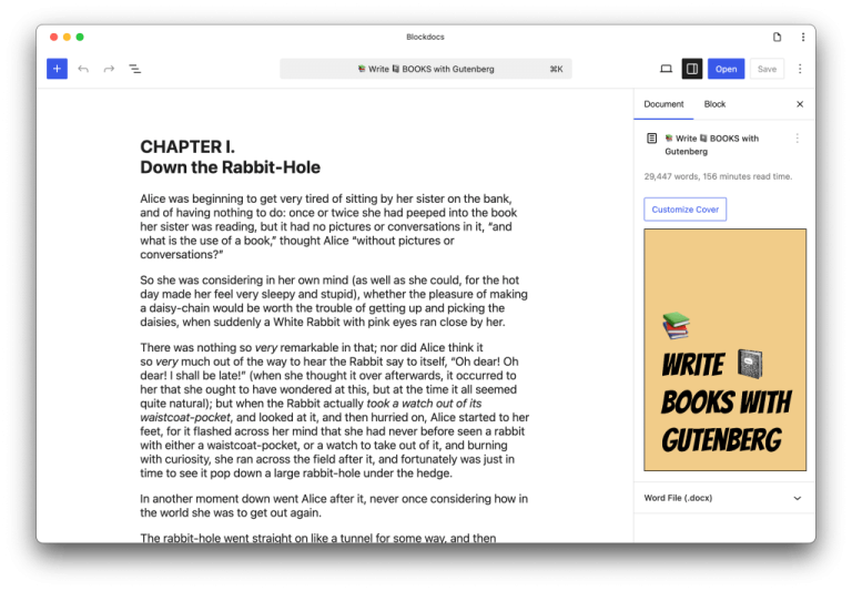 Write Books With the Block Editor