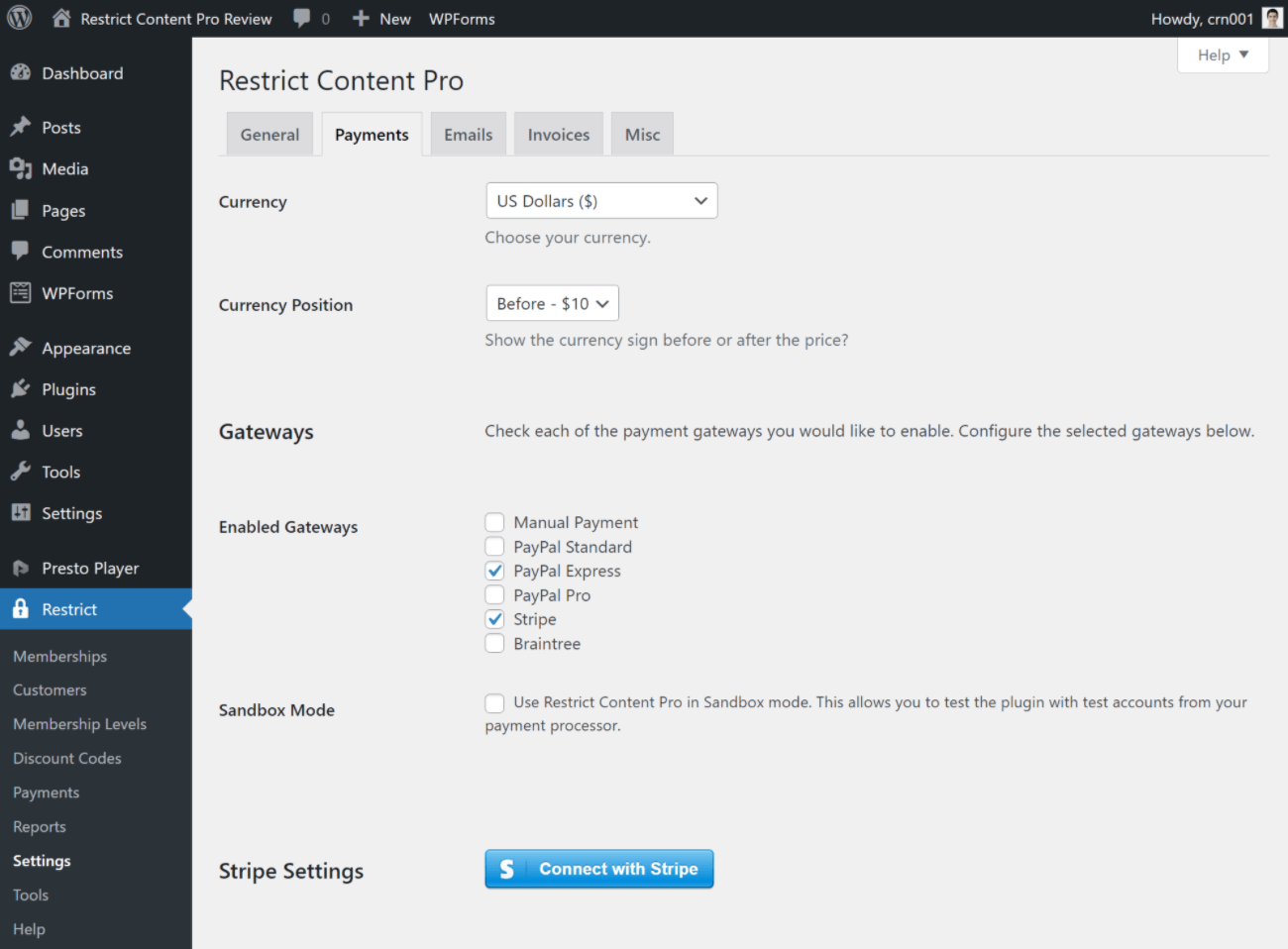 How to configure payment gateways